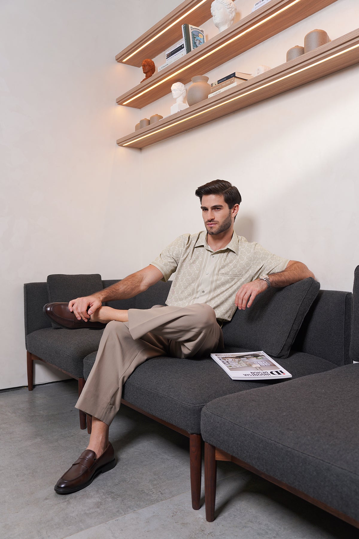 Hasır Erkek Gömlek - Bej