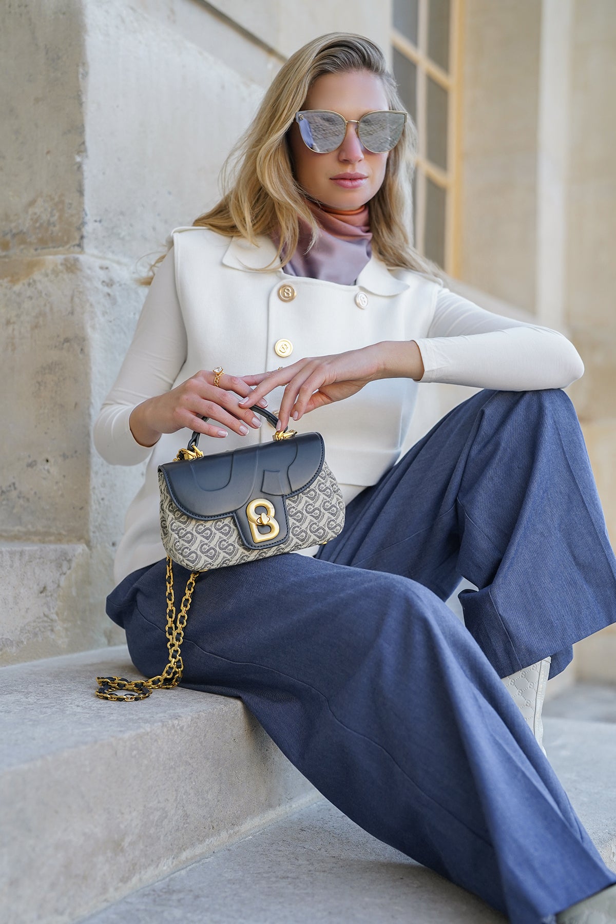 Alma Bimu Jakarlı Çanta Küçük - Şafak