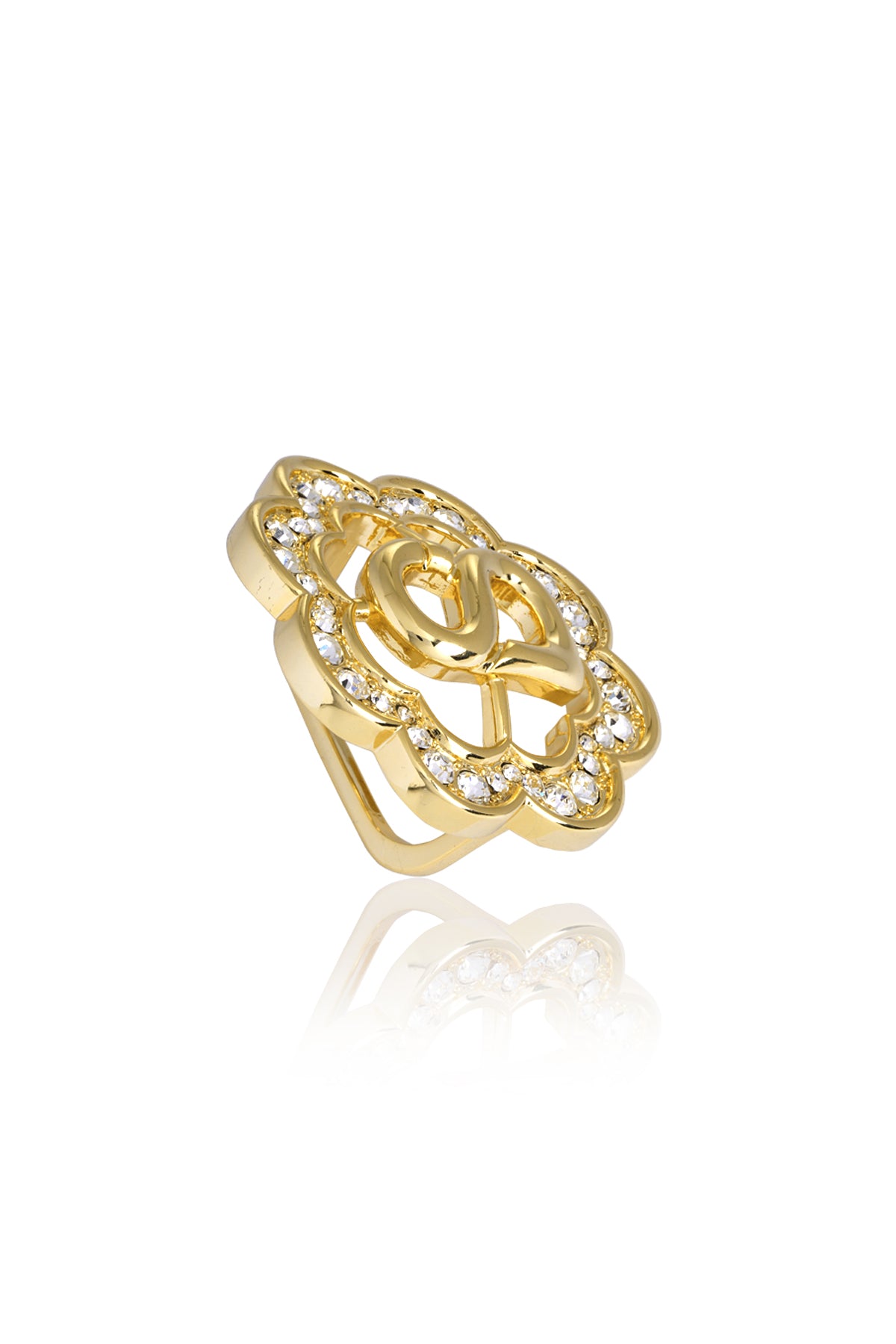 Daisy Ring Brooch - Coconut