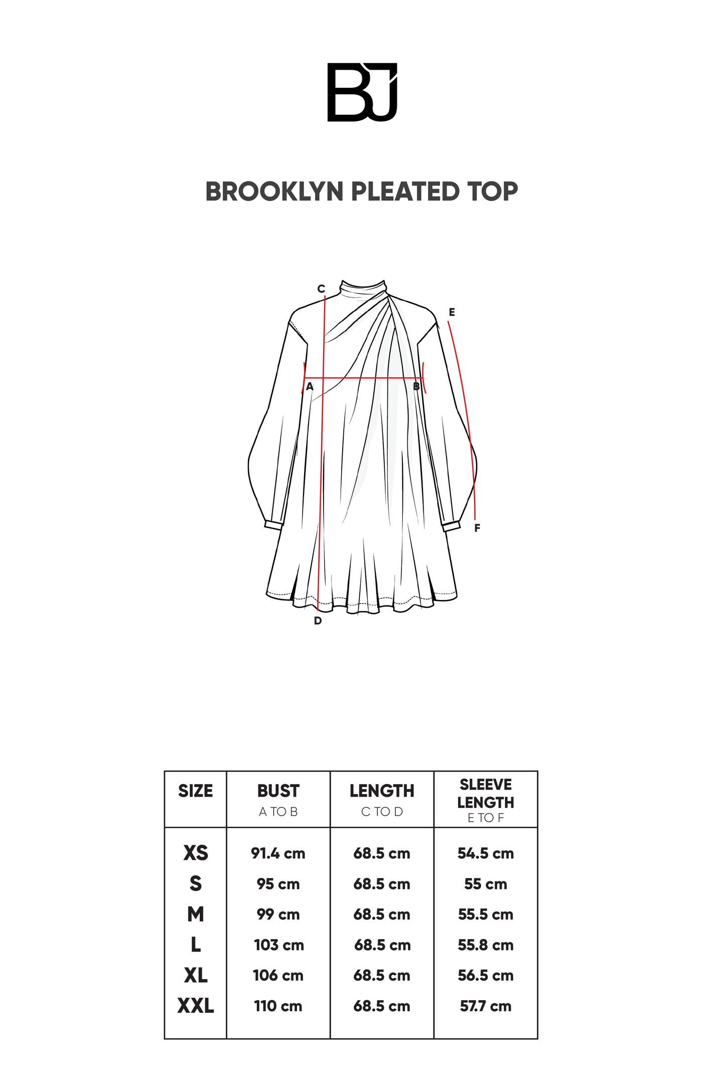 Brooklyn Pleated Top - Scarlet