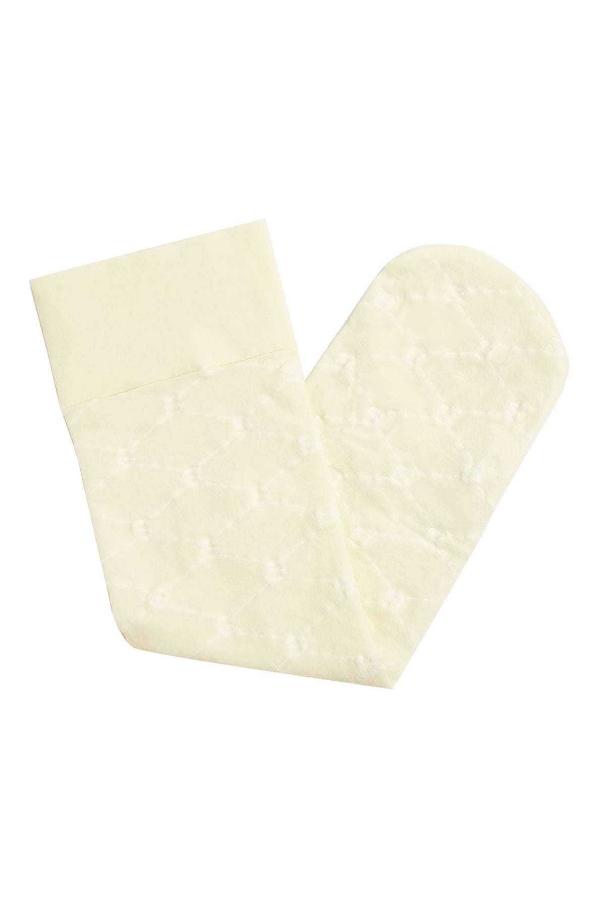 Monogram Naylon Çorap - Beyaz