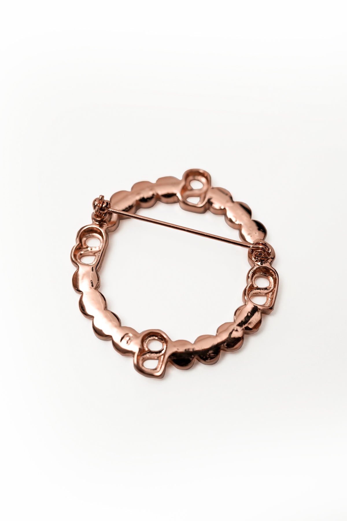 Anna Round Brooch - Rose Gold