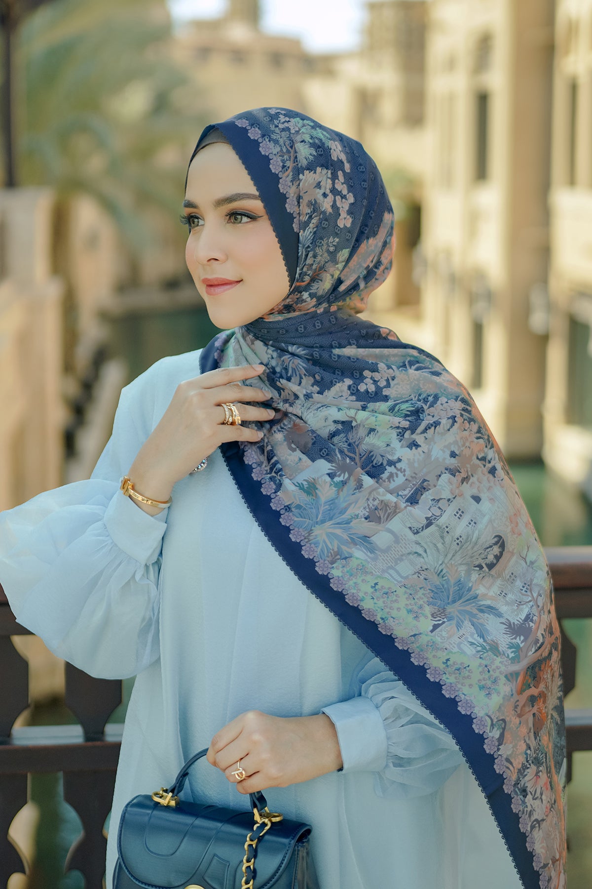 Al Qasr Satin Shawl - Flag