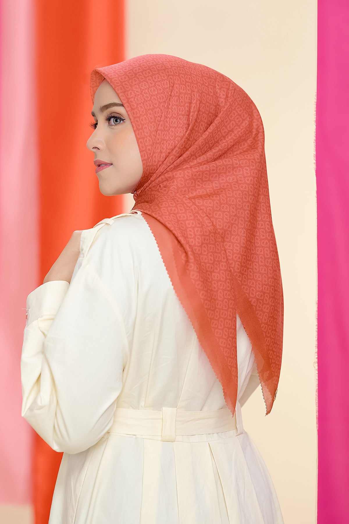 The Tapis Square - Red Orange