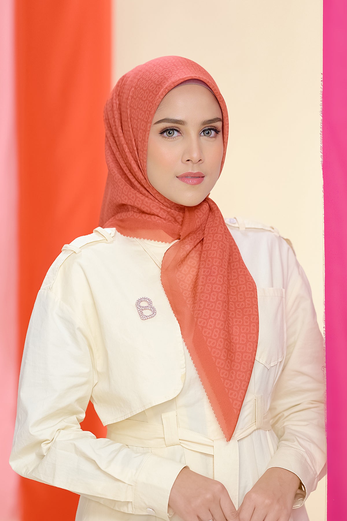 The Tapis Square - Red Orange