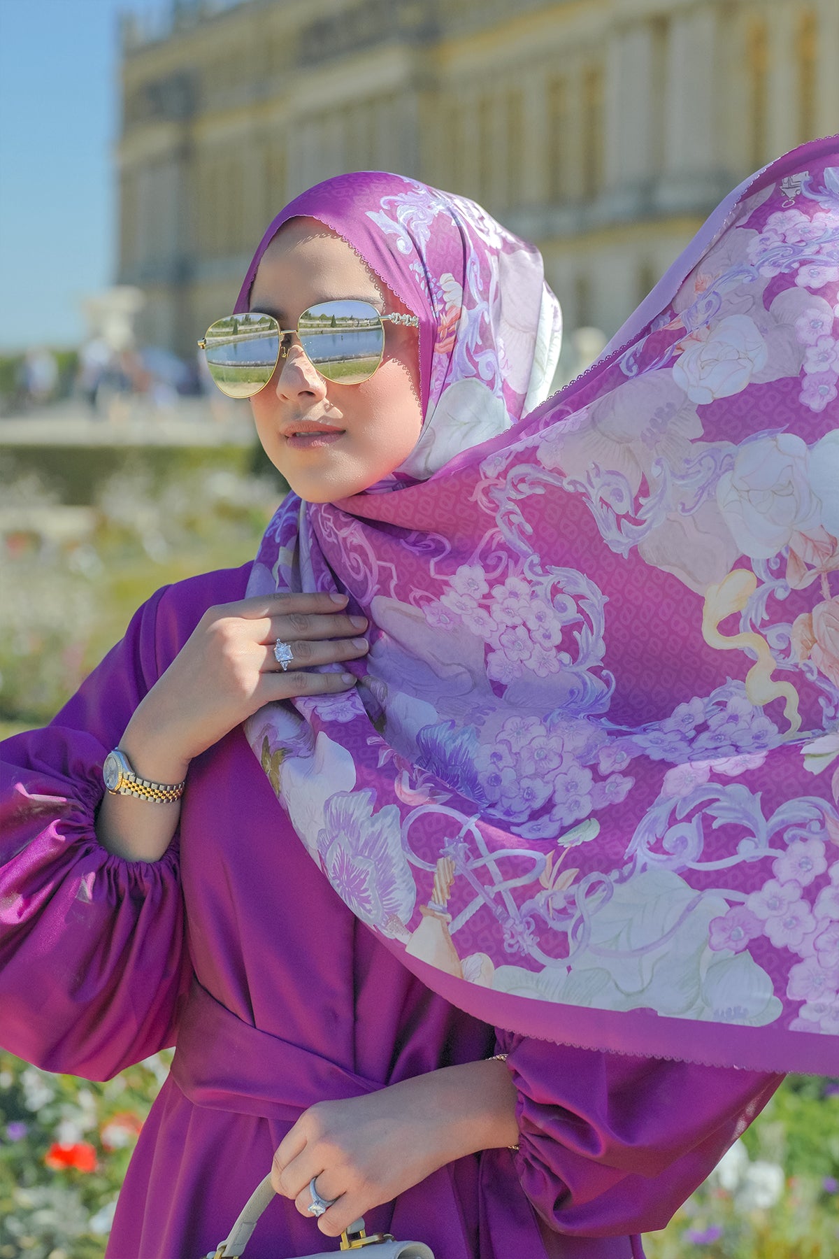 Harikalar Diyarı Saten Şal - Üzüm Suyu