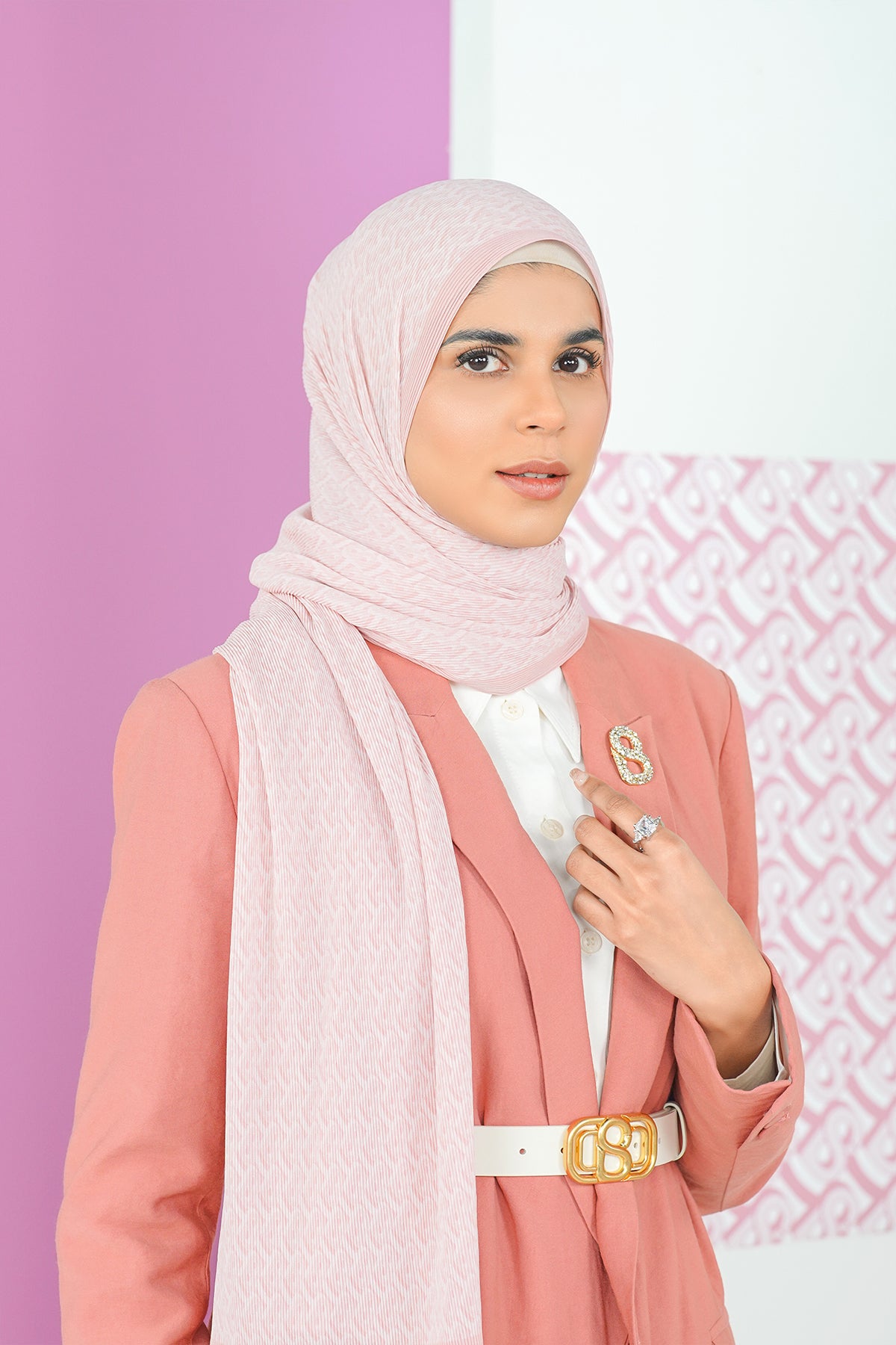 Bimu Pleated Shawl - Candy