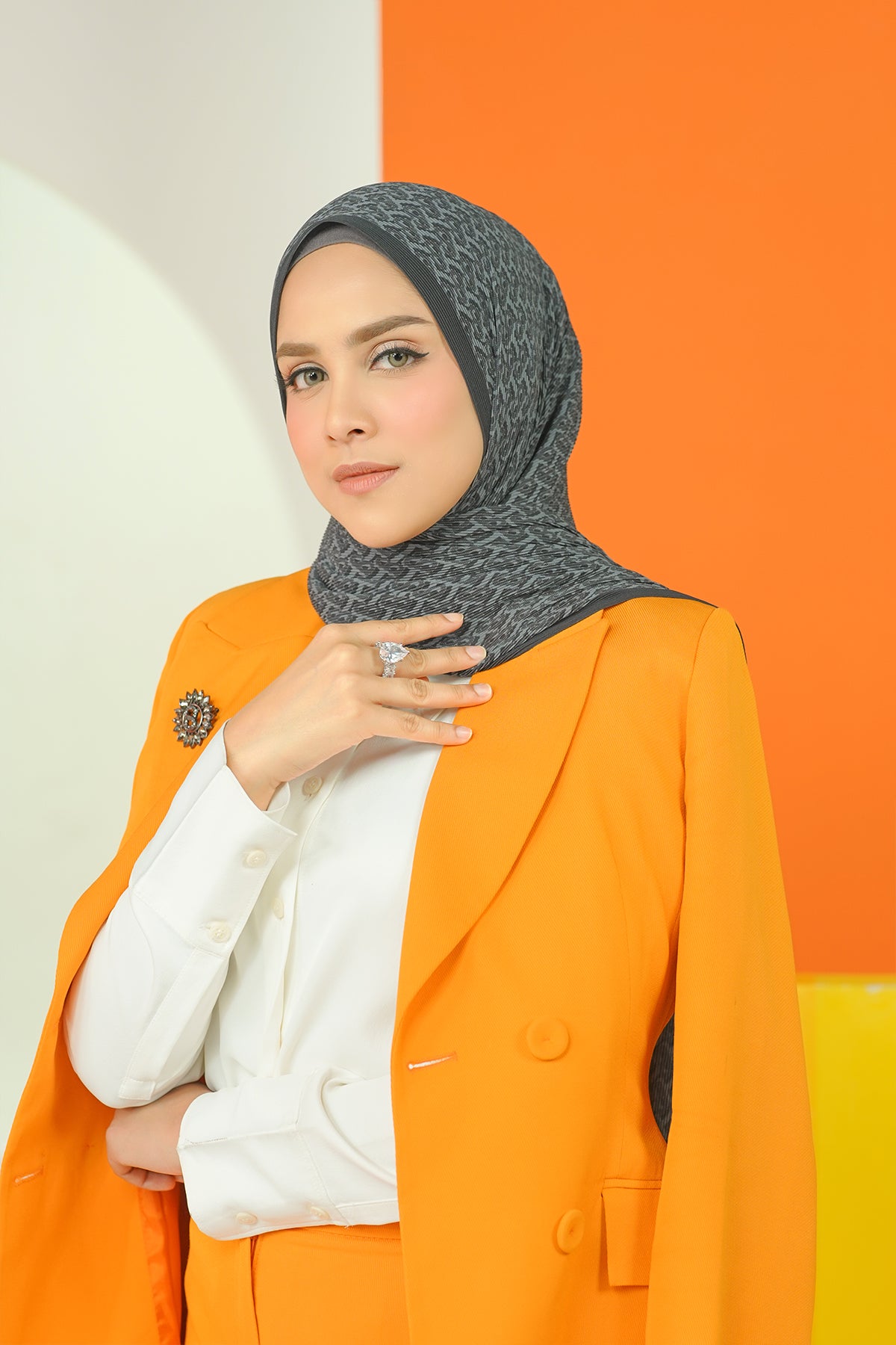 Bimu Pileli Şal - Kömür