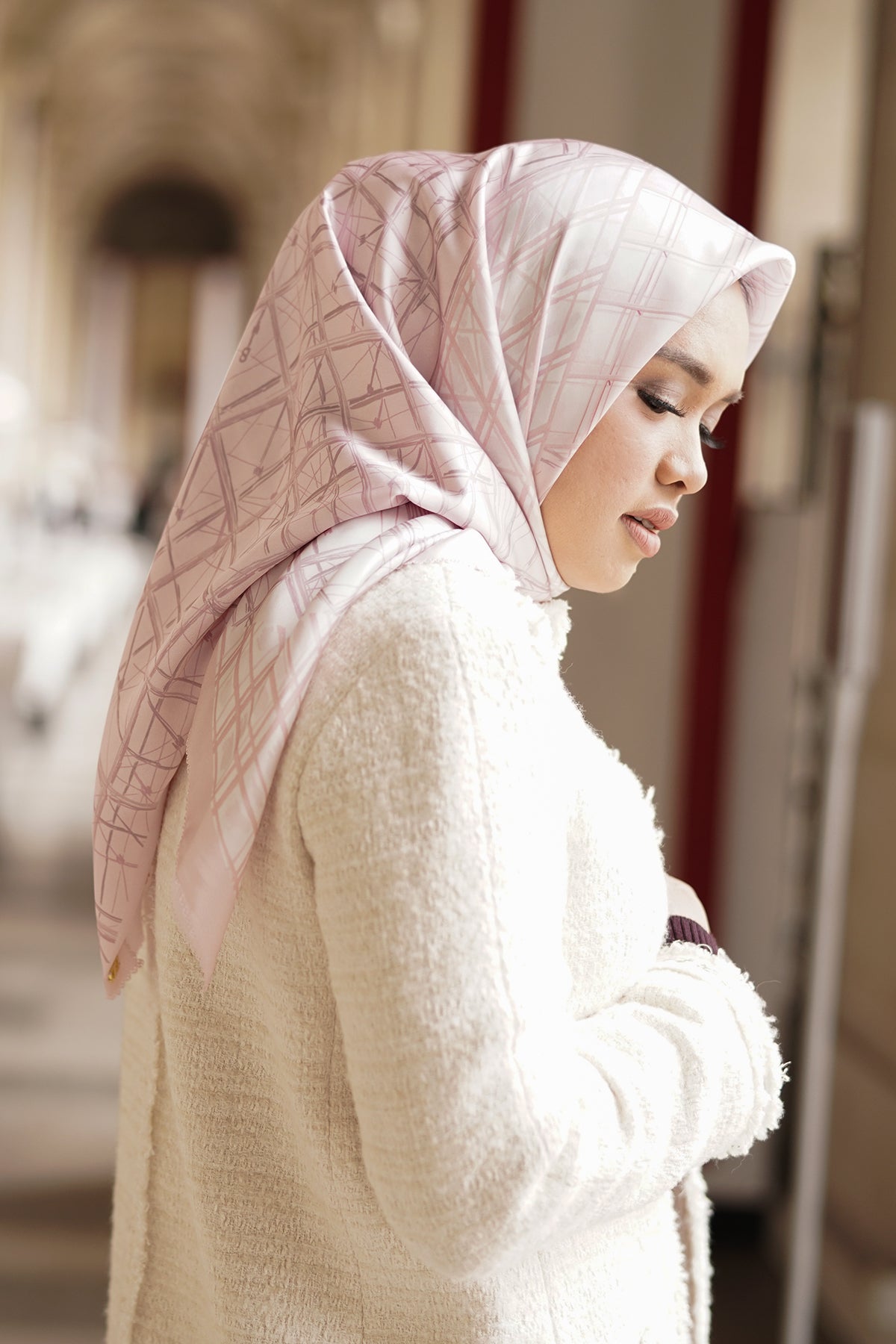 Louvre Series Satin Square - Rose