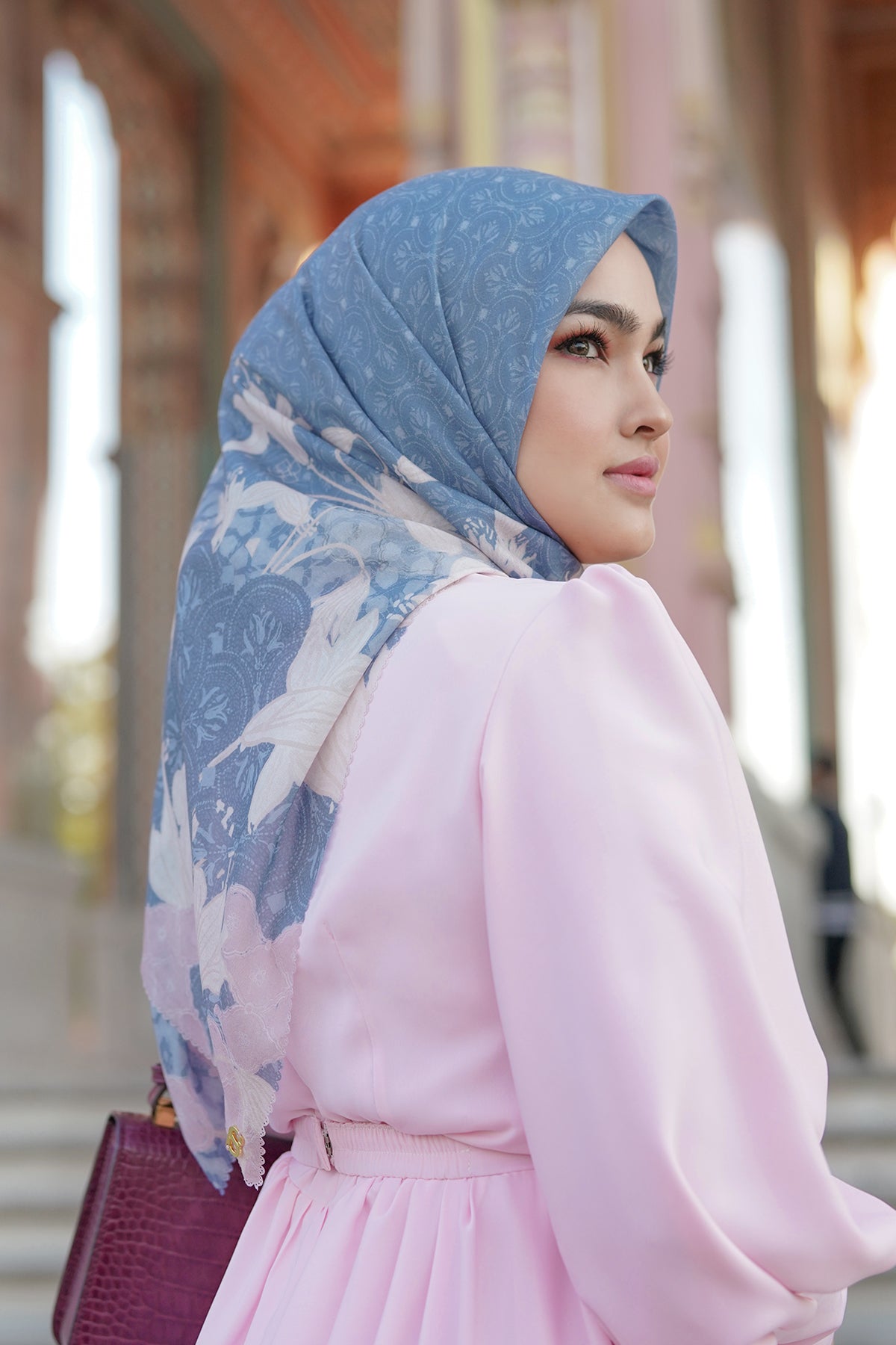 Maharani Voal Square - Blue