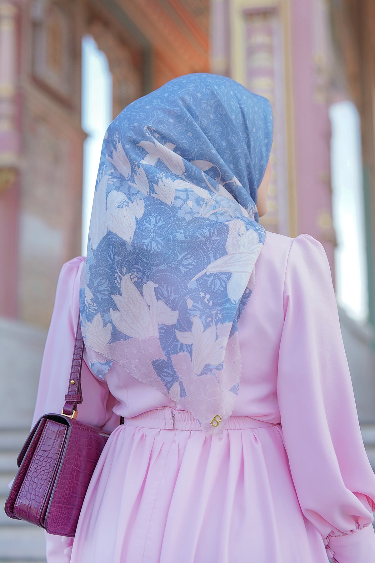 Maharani Voal Square - Blue