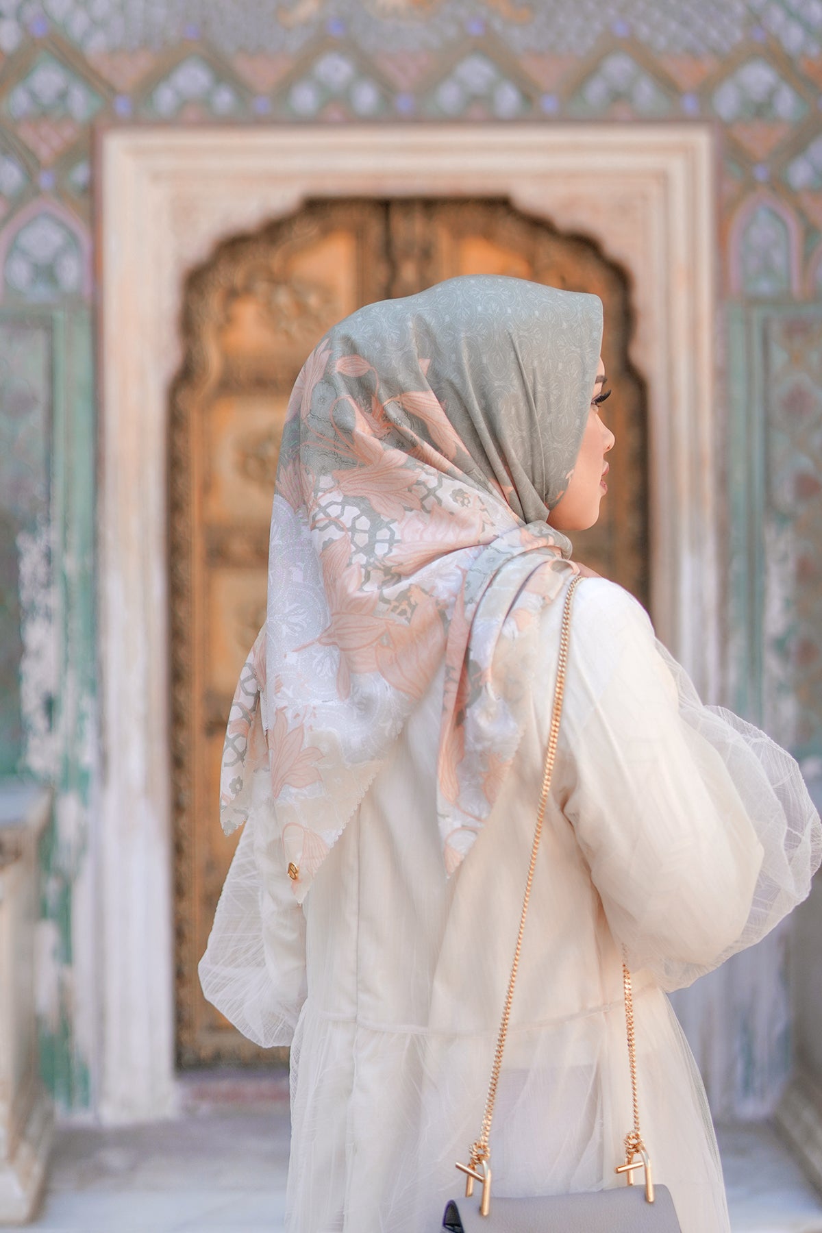 Maharani Voal Square - Lime