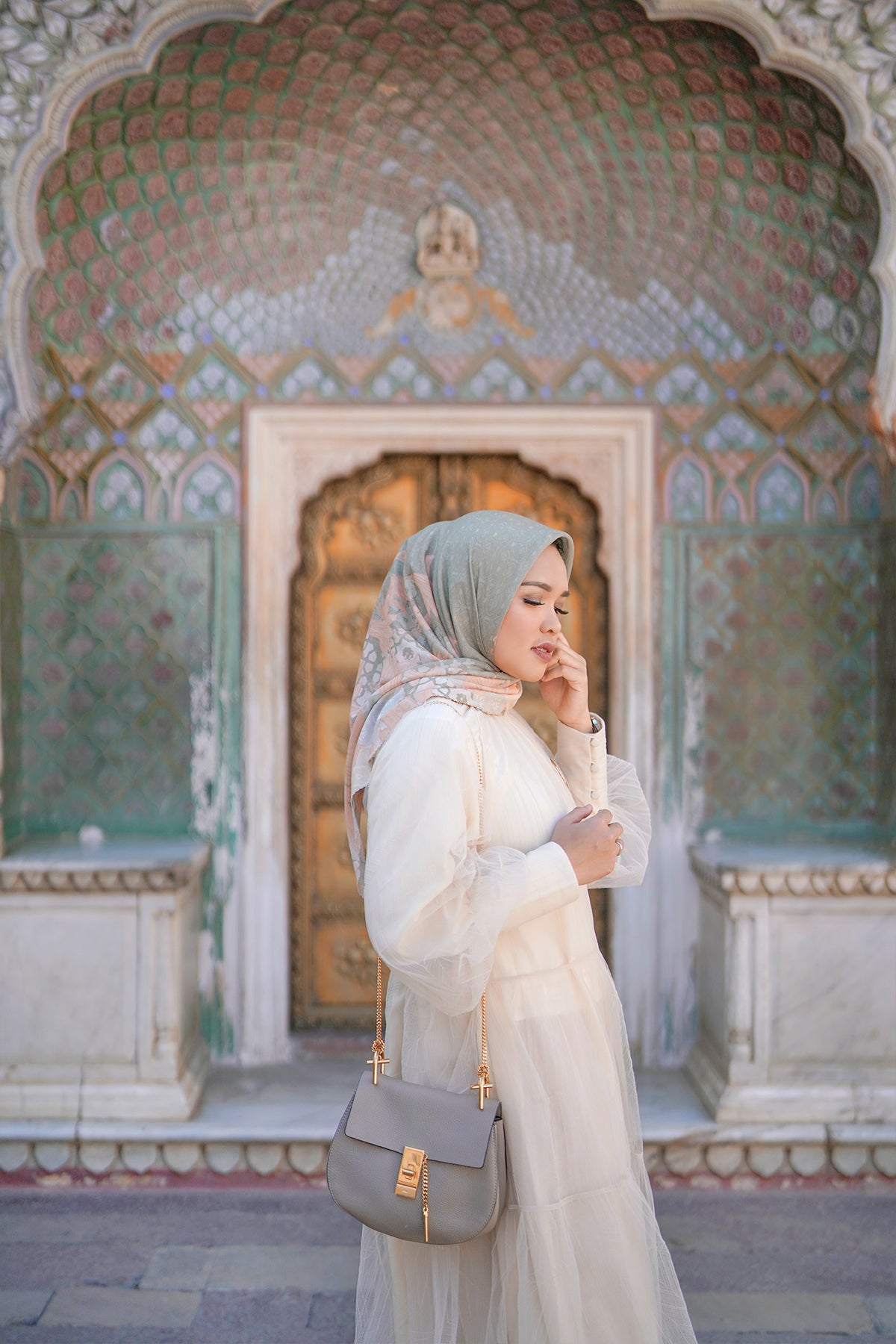 Maharani Voal Square - Lime