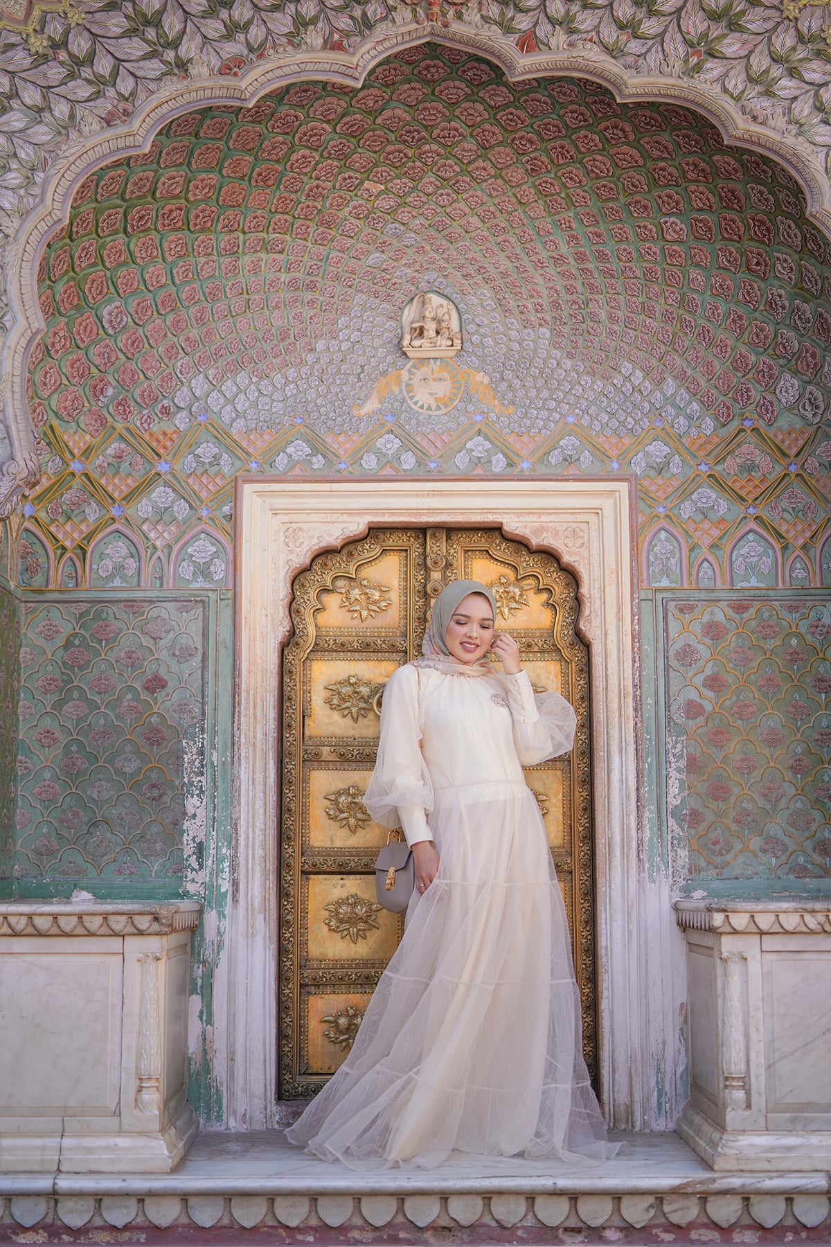 Maharani Voal Square - Lime