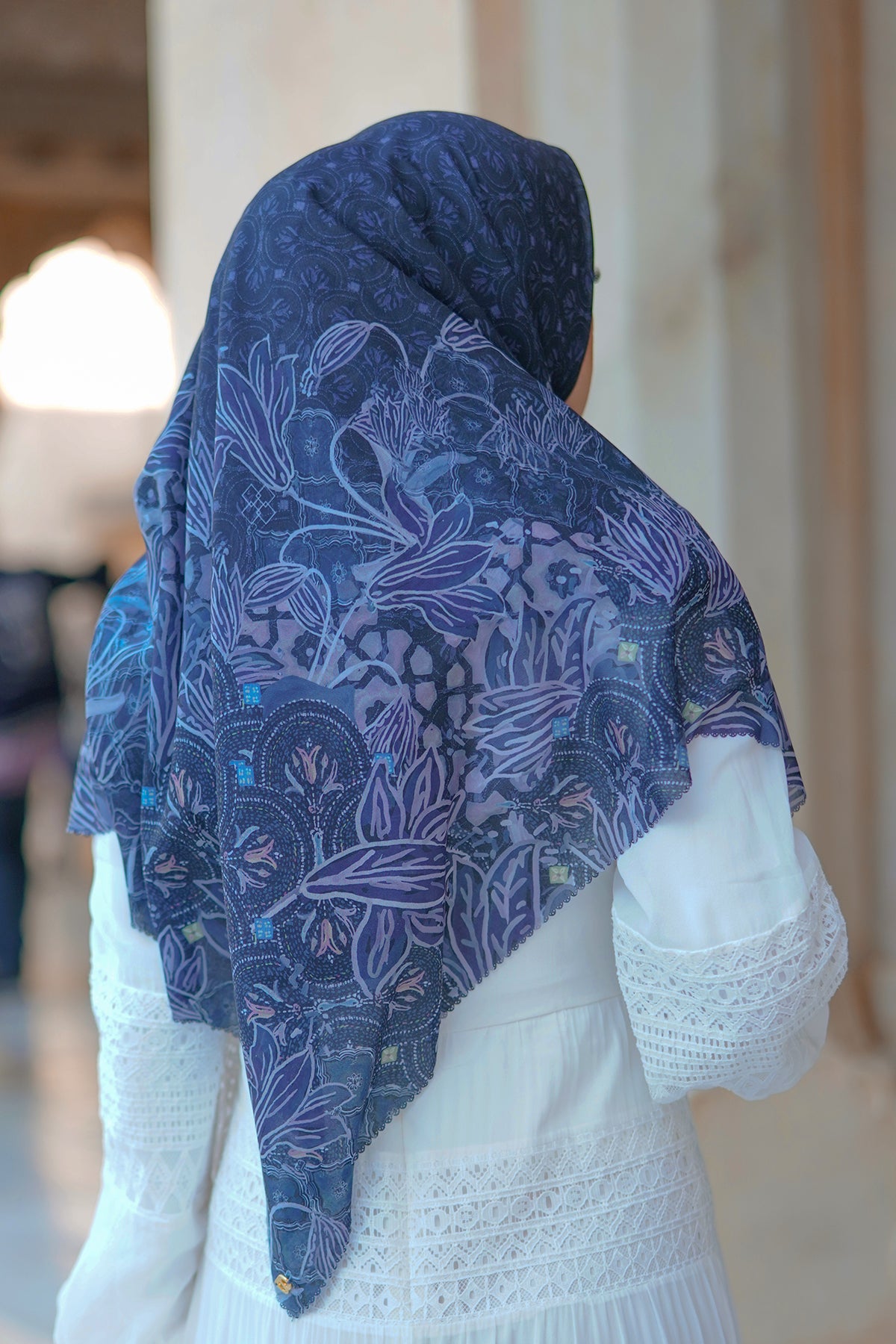 Maharani Voal Square XL - Navy