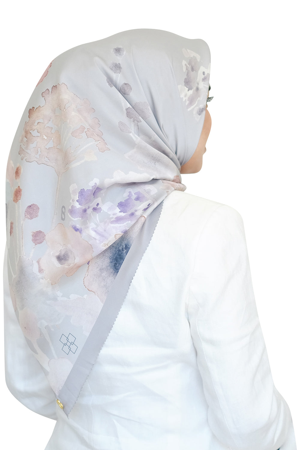 Asoka Satin Square - Silver