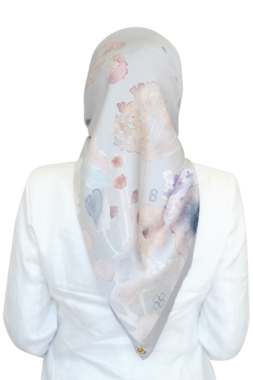 Asoka Satin Square - Silver