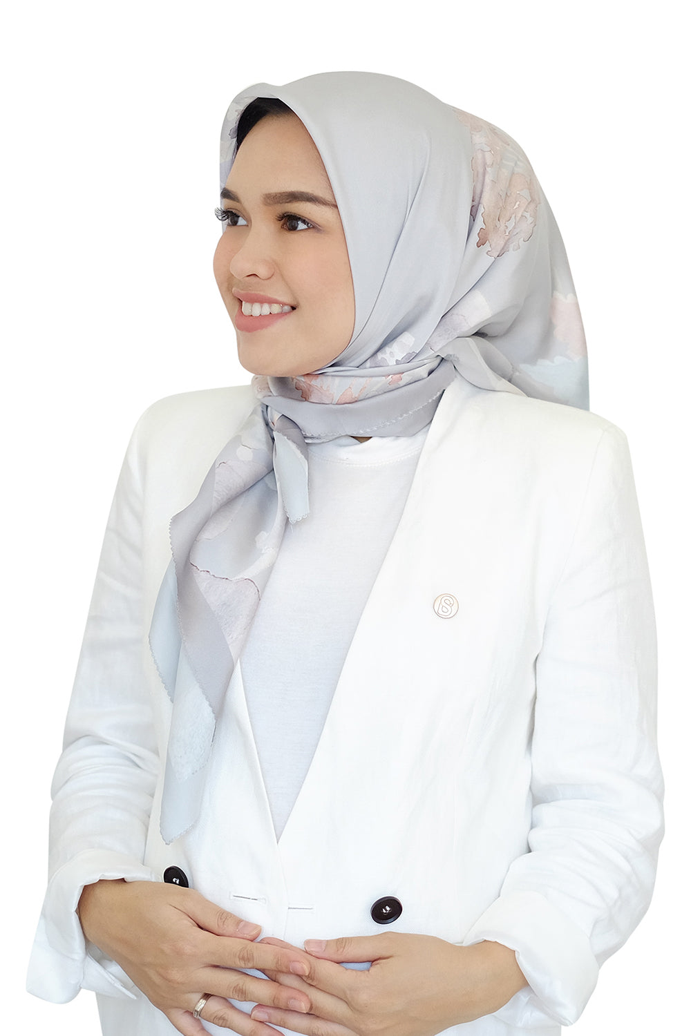 Asoka Satin Square - Silver