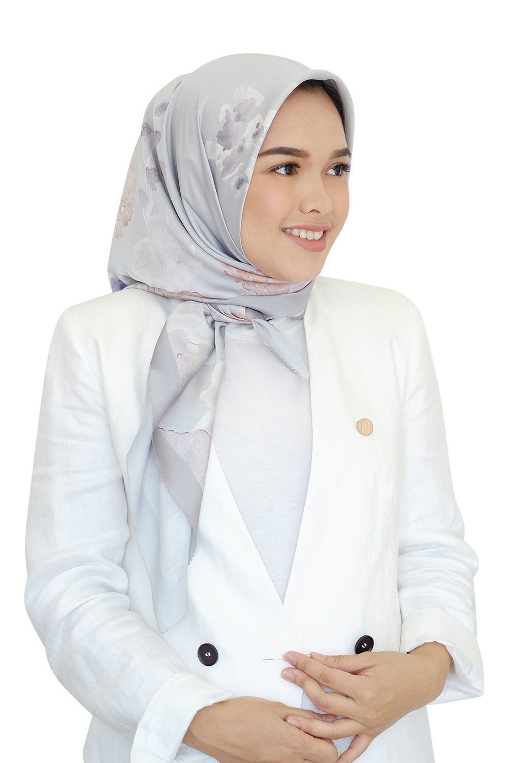 Asoka Satin Square - Silver