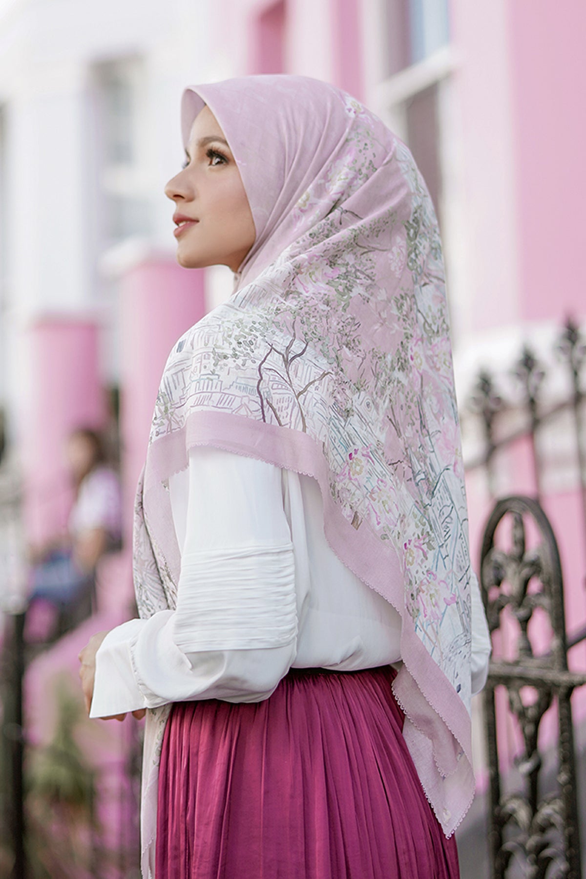 The British Series Voal Square XL - Pale Blush