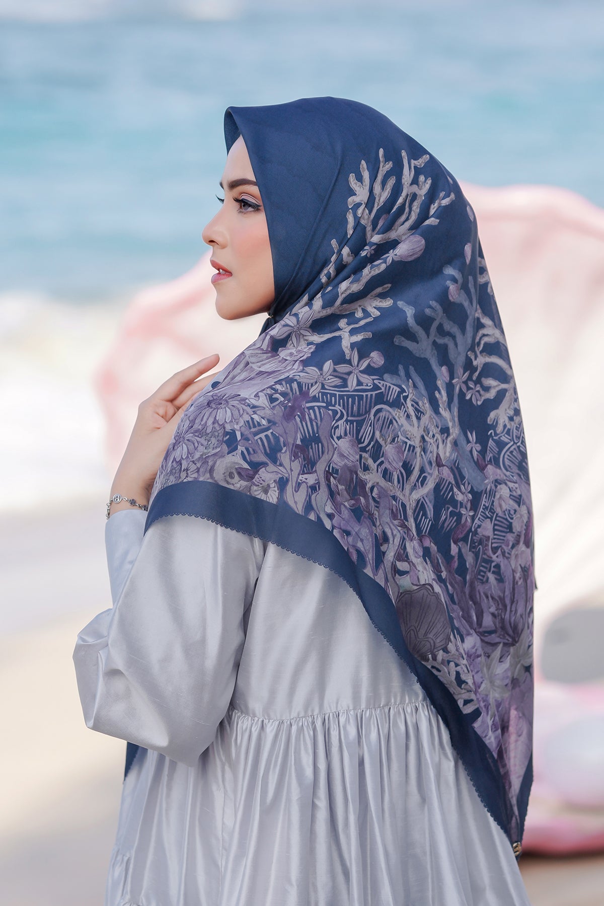 The Little Mermaid Voal Square XL - Deep Ocean