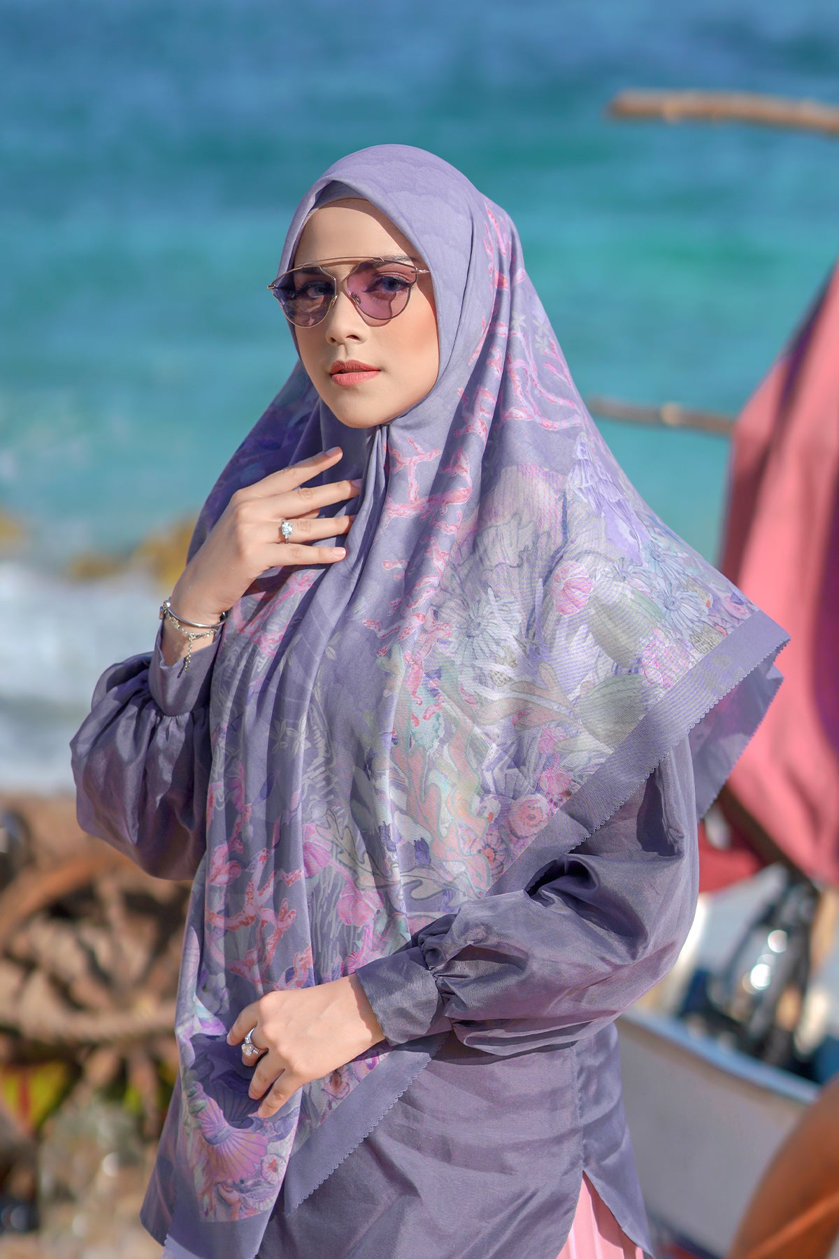 The Little Mermaid Voal Square XL - Lavender