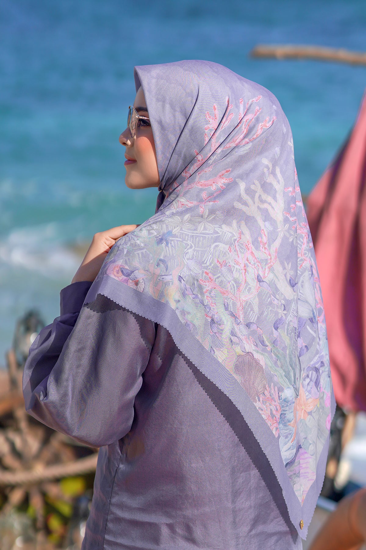 The Little Mermaid Voal Square XL - Lavender