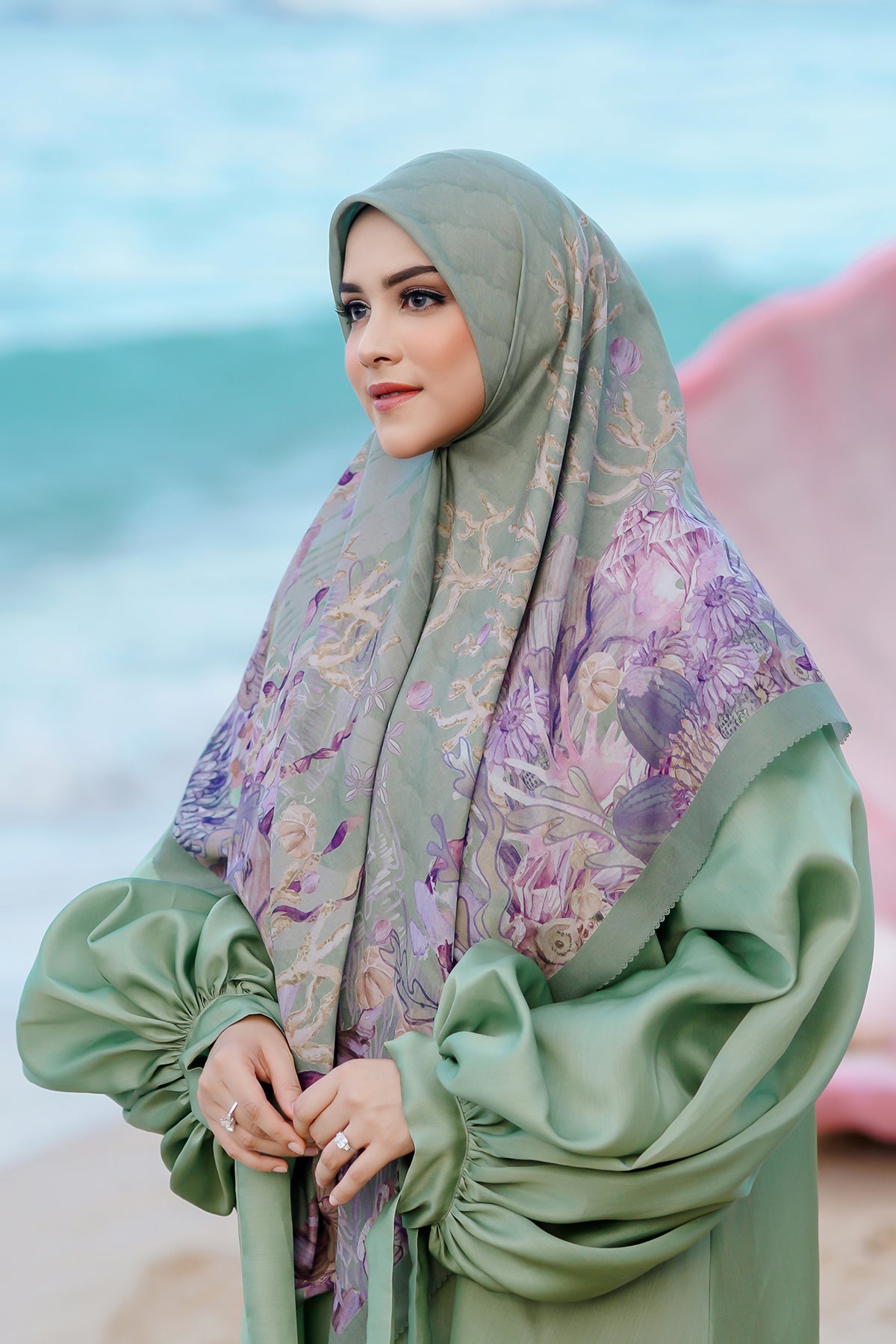 The Little Mermaid Voal Square XL - Seaweed