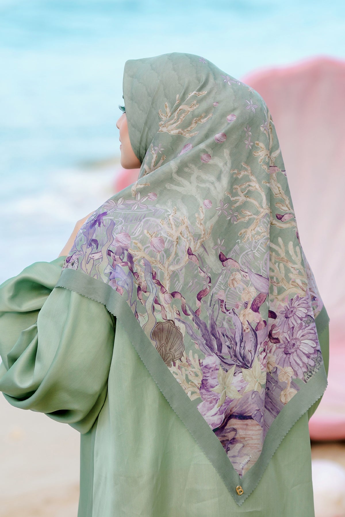 The Little Mermaid Voal Square XL - Seaweed