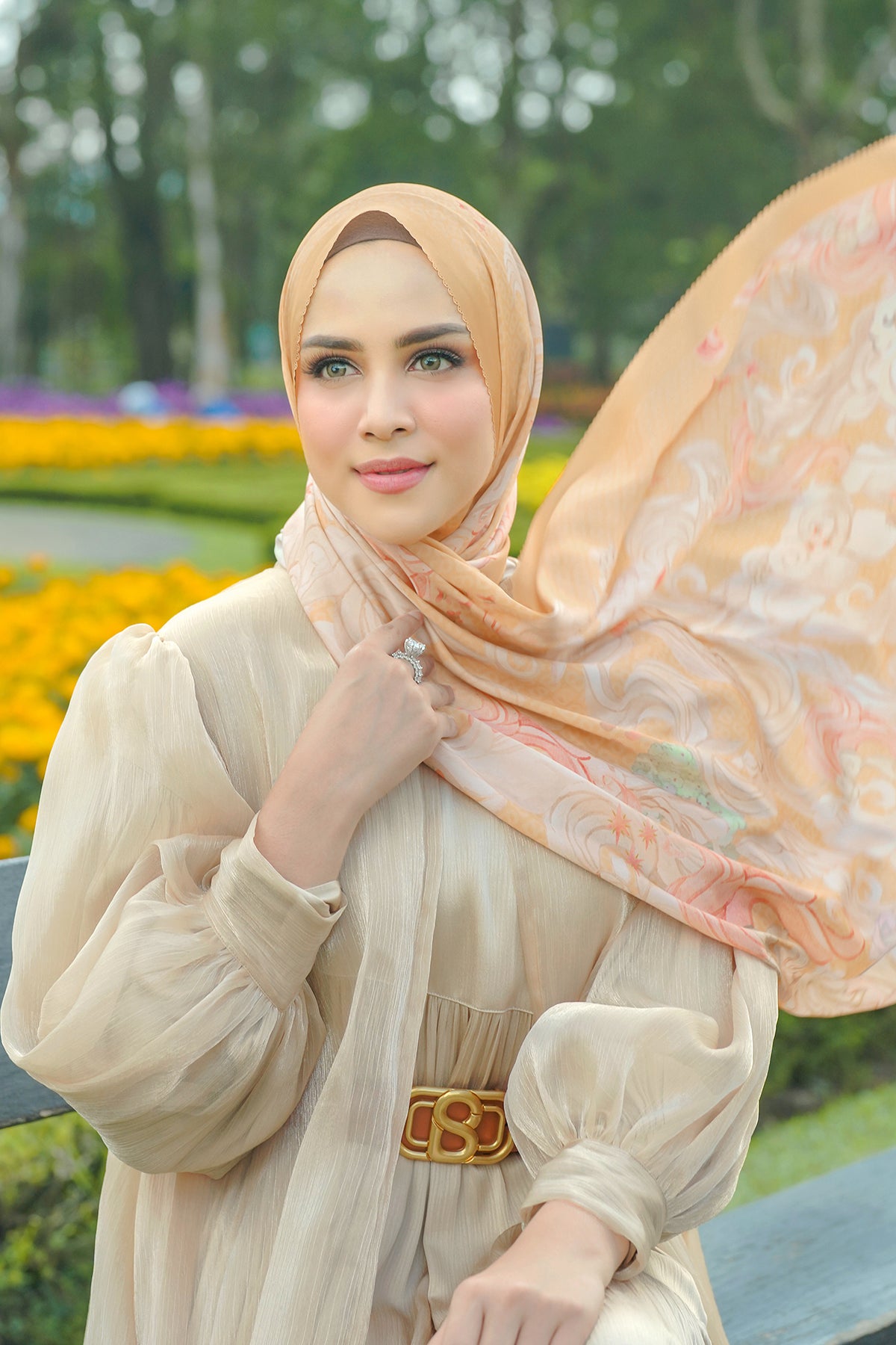 Dostluk Saten Şalı - Apple Jack