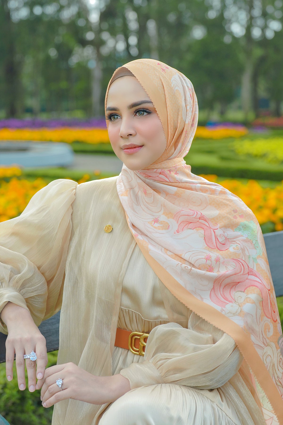 Dostluk Saten Şalı - Apple Jack