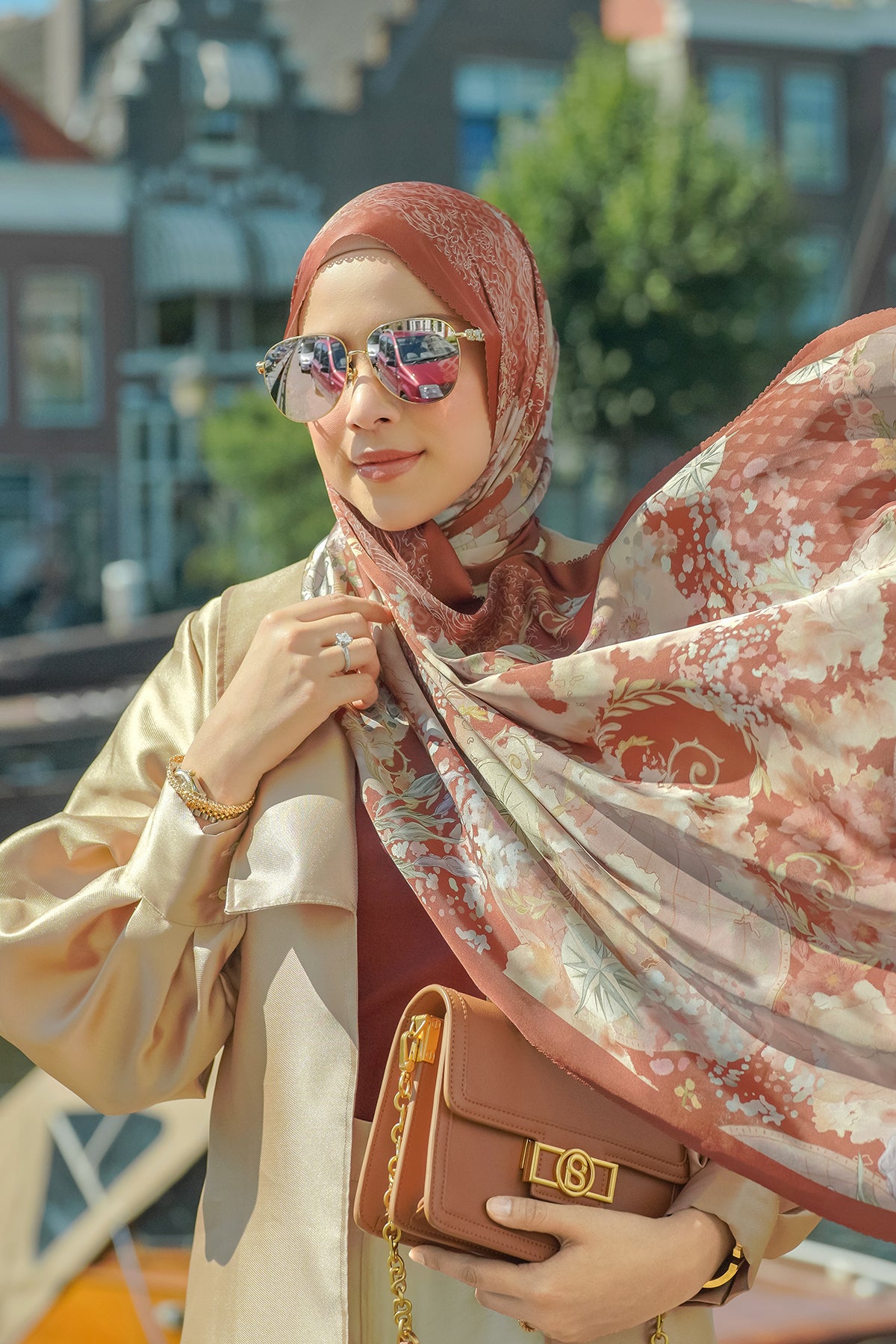 The Journey Satin Shawl - Bangkok