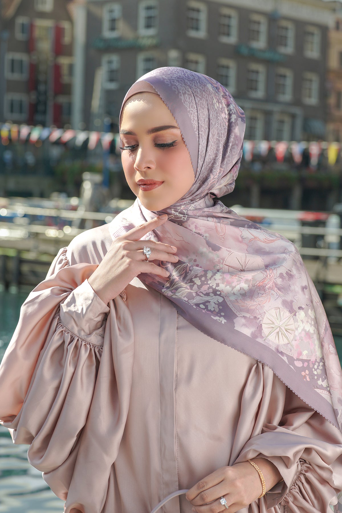The Journey Satin Shawl - Kuala Lumpur