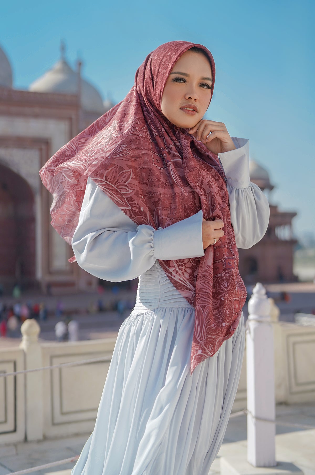 Maharani Voal Square XL - Maroon