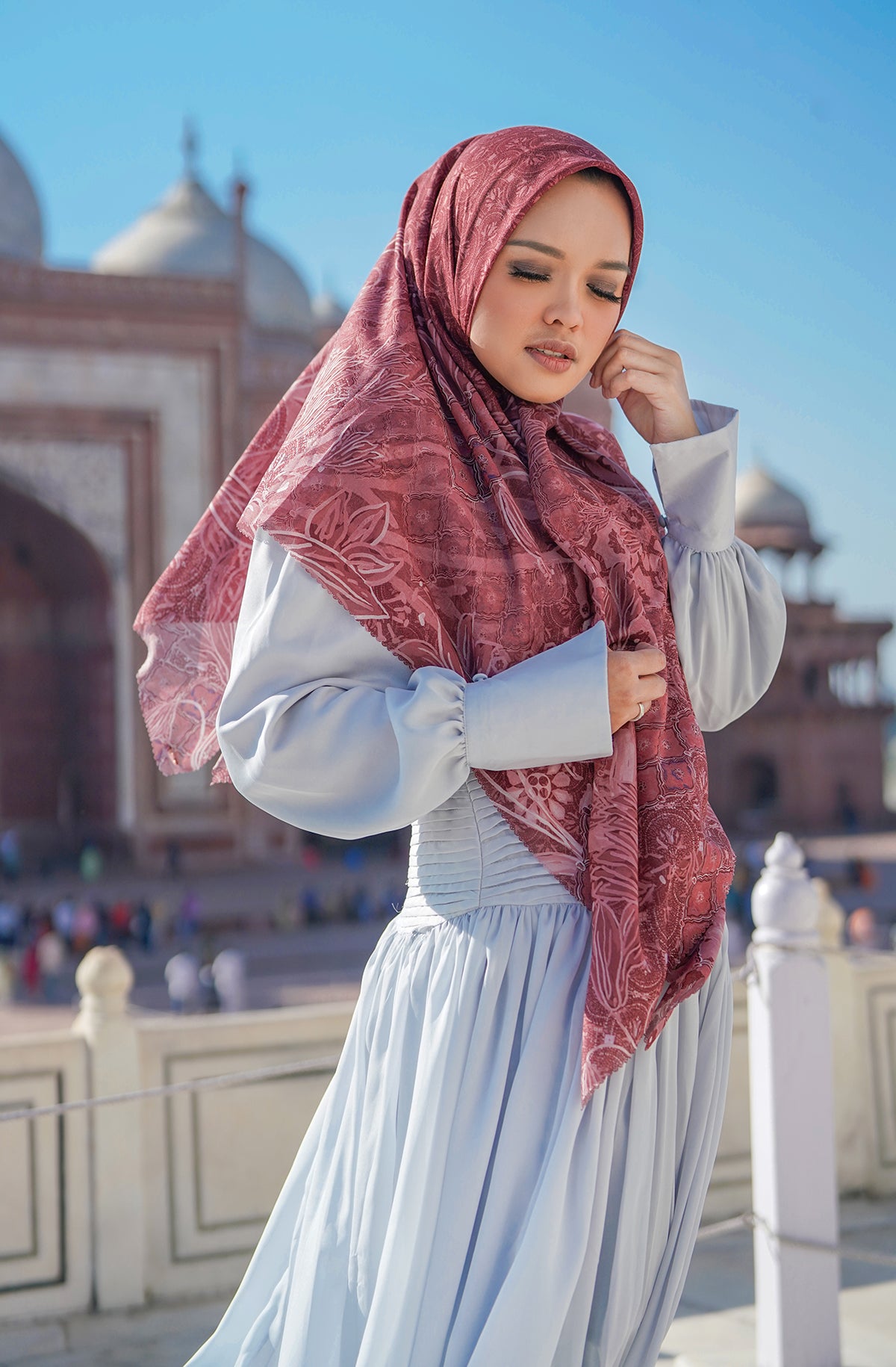 Maharani Voal Square XL - Maroon