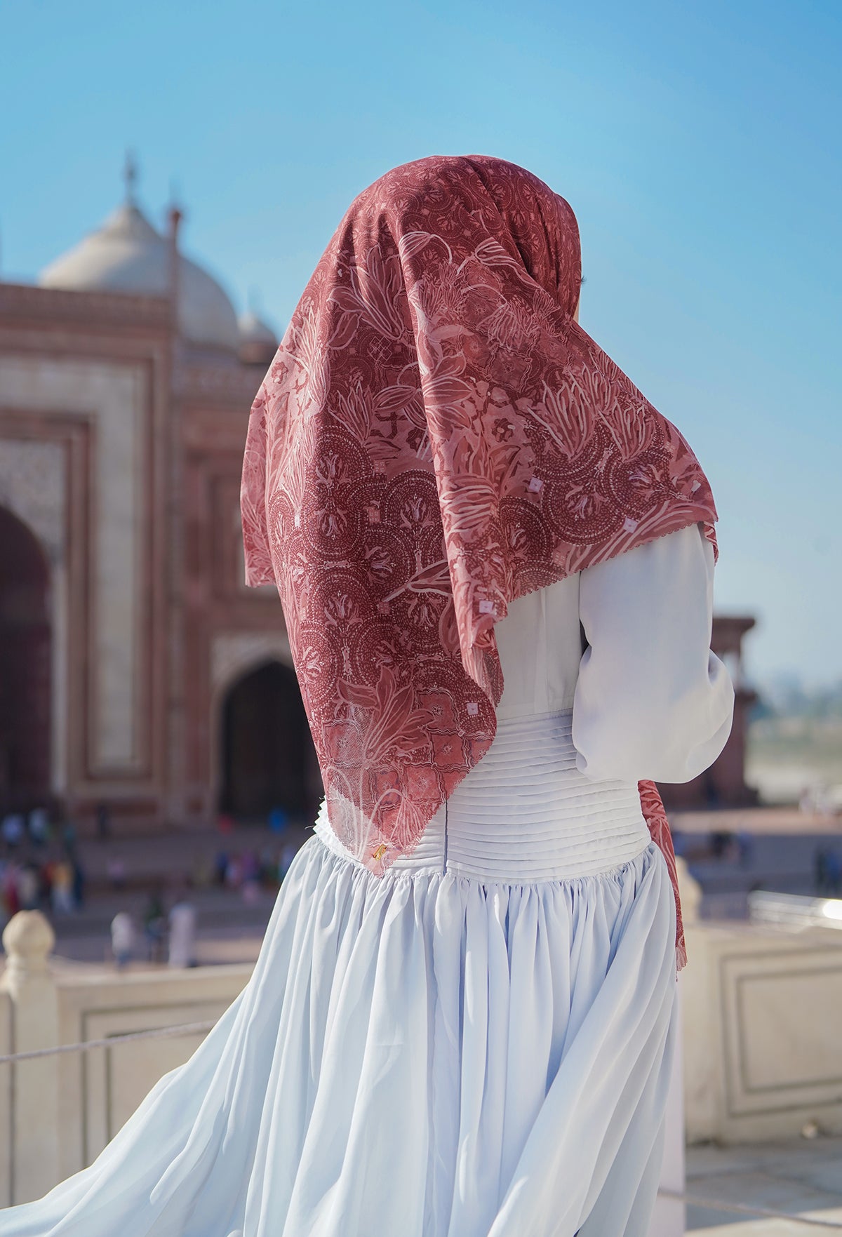 Maharani Voal Square XL - Maroon