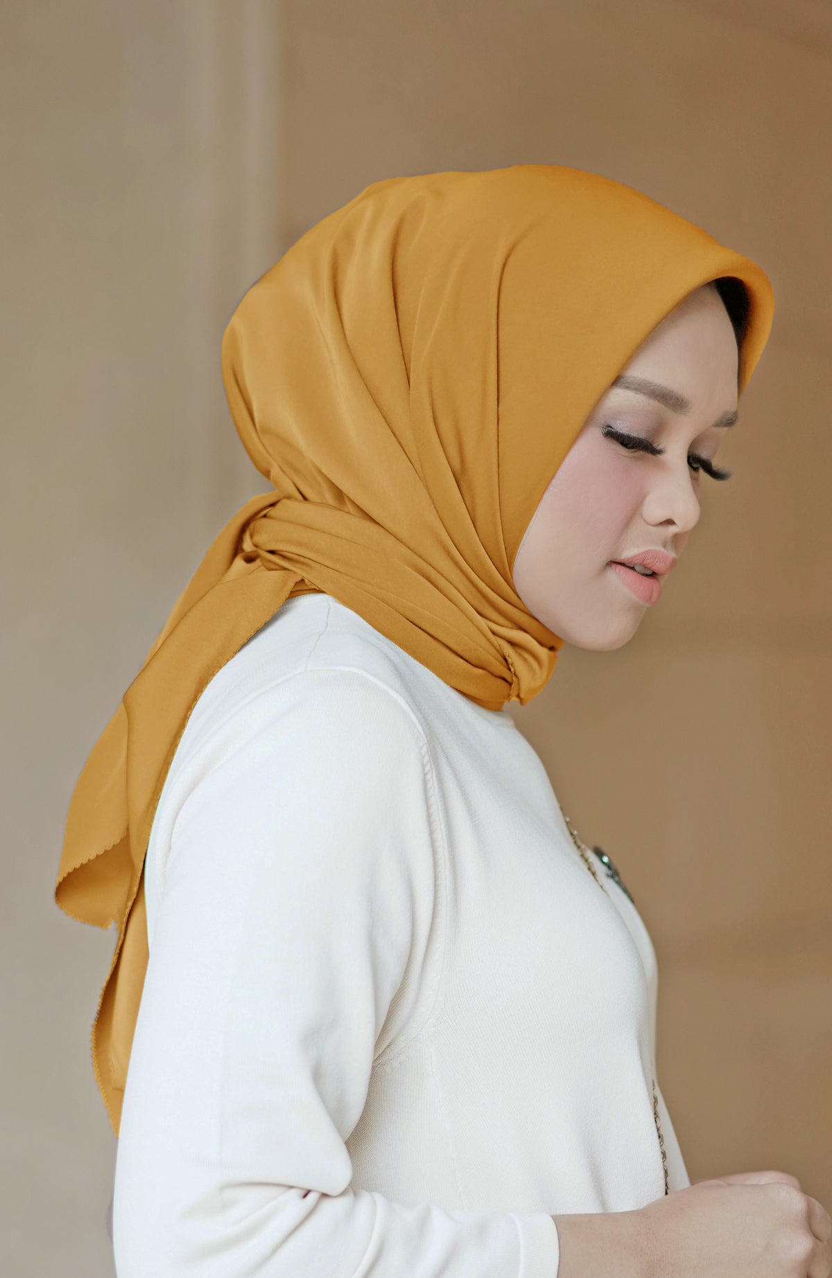 Matte Silk Square - Mustard