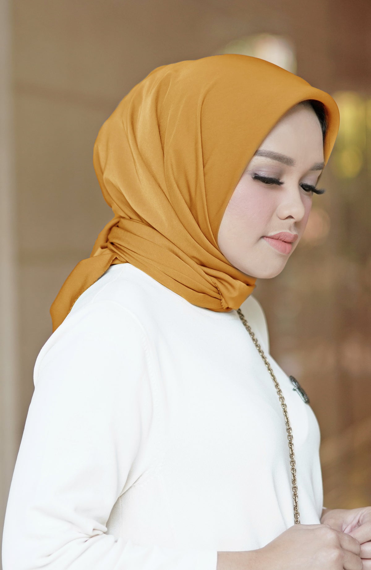 Matte Silk Square - Mustard