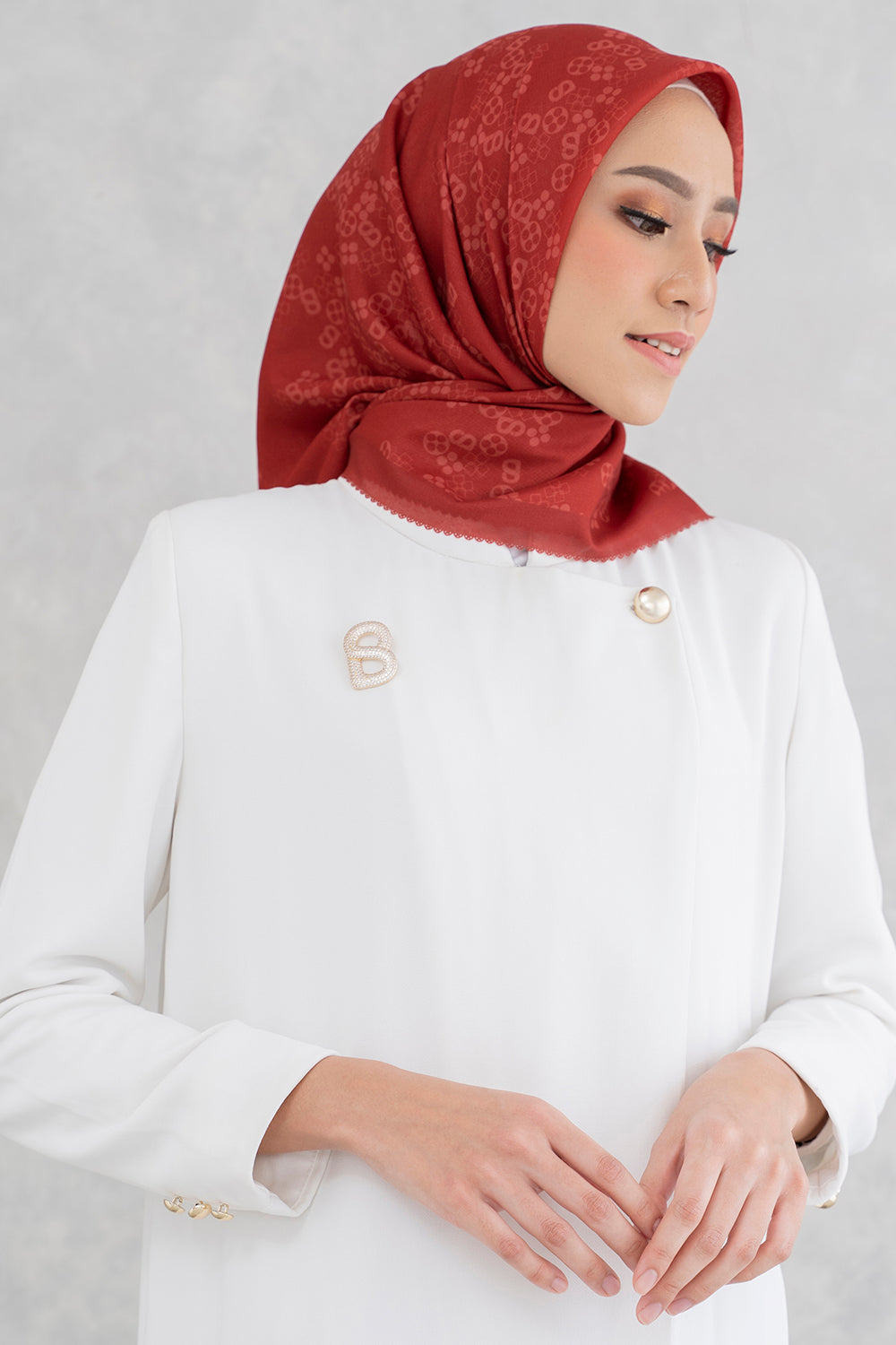 Monogram Karıştırılmış Voal Kare - Apple