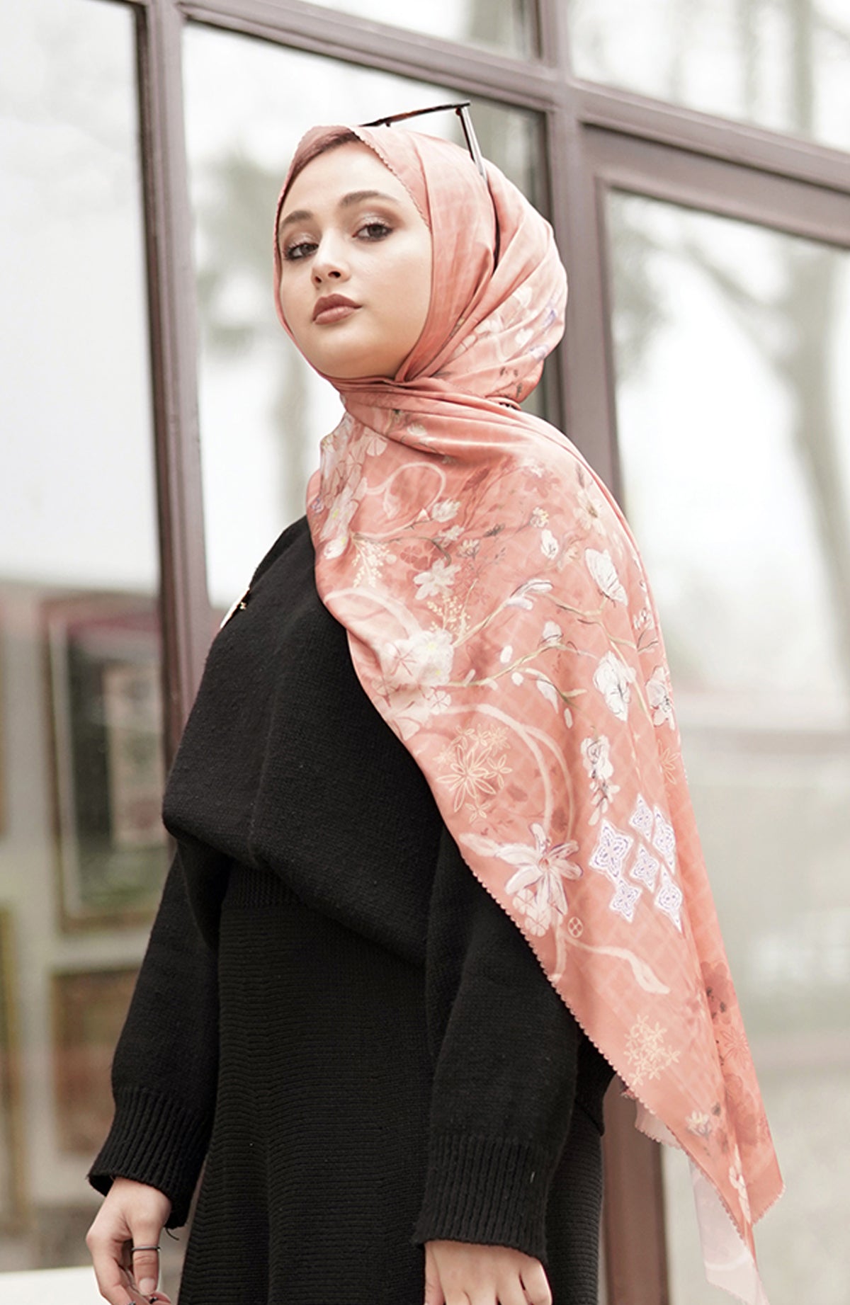 Sofya Satin Shawl - Spice