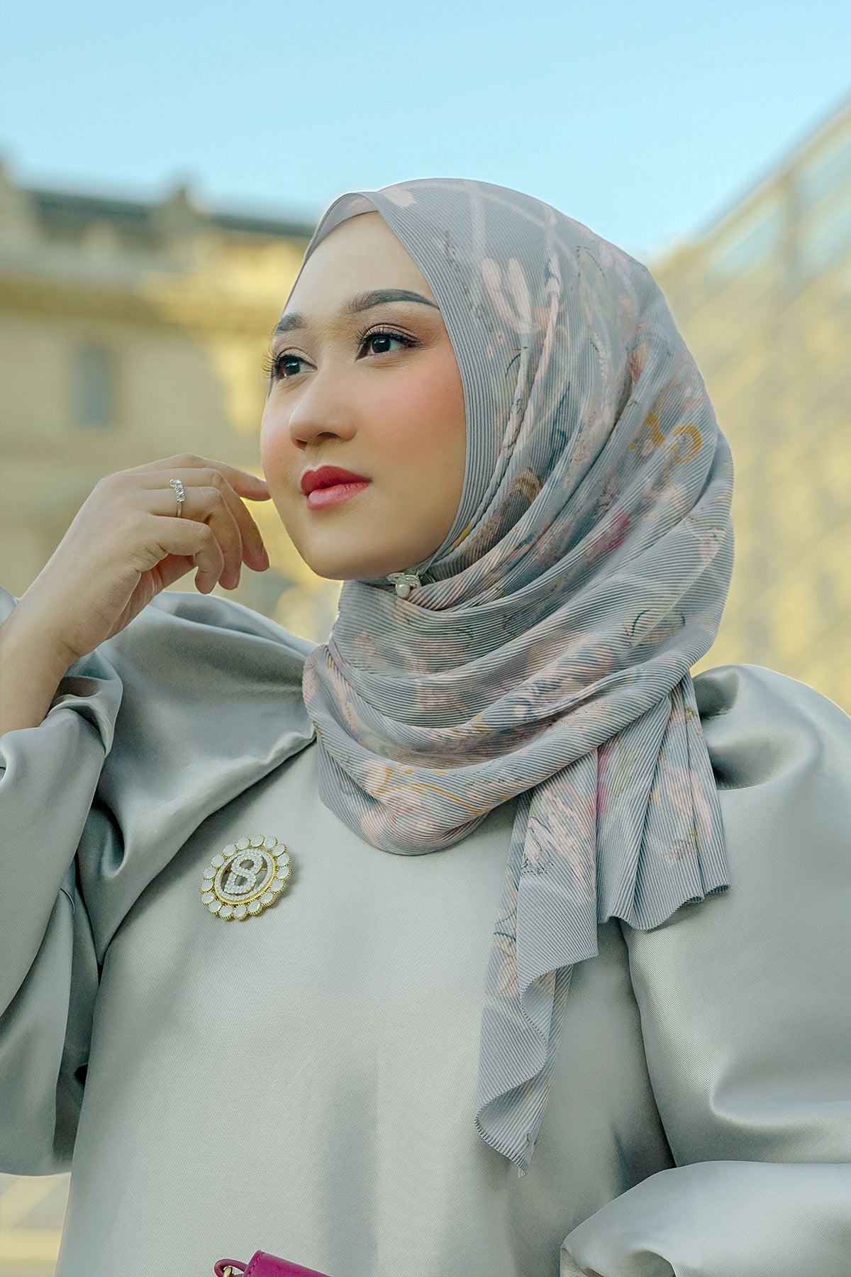 The Autograph Pleated Shawl - Gris