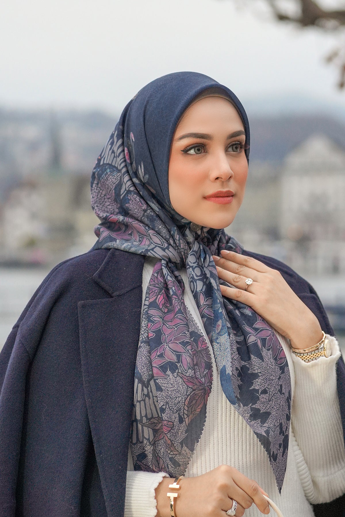 Thun Voile Kare - Lacivert