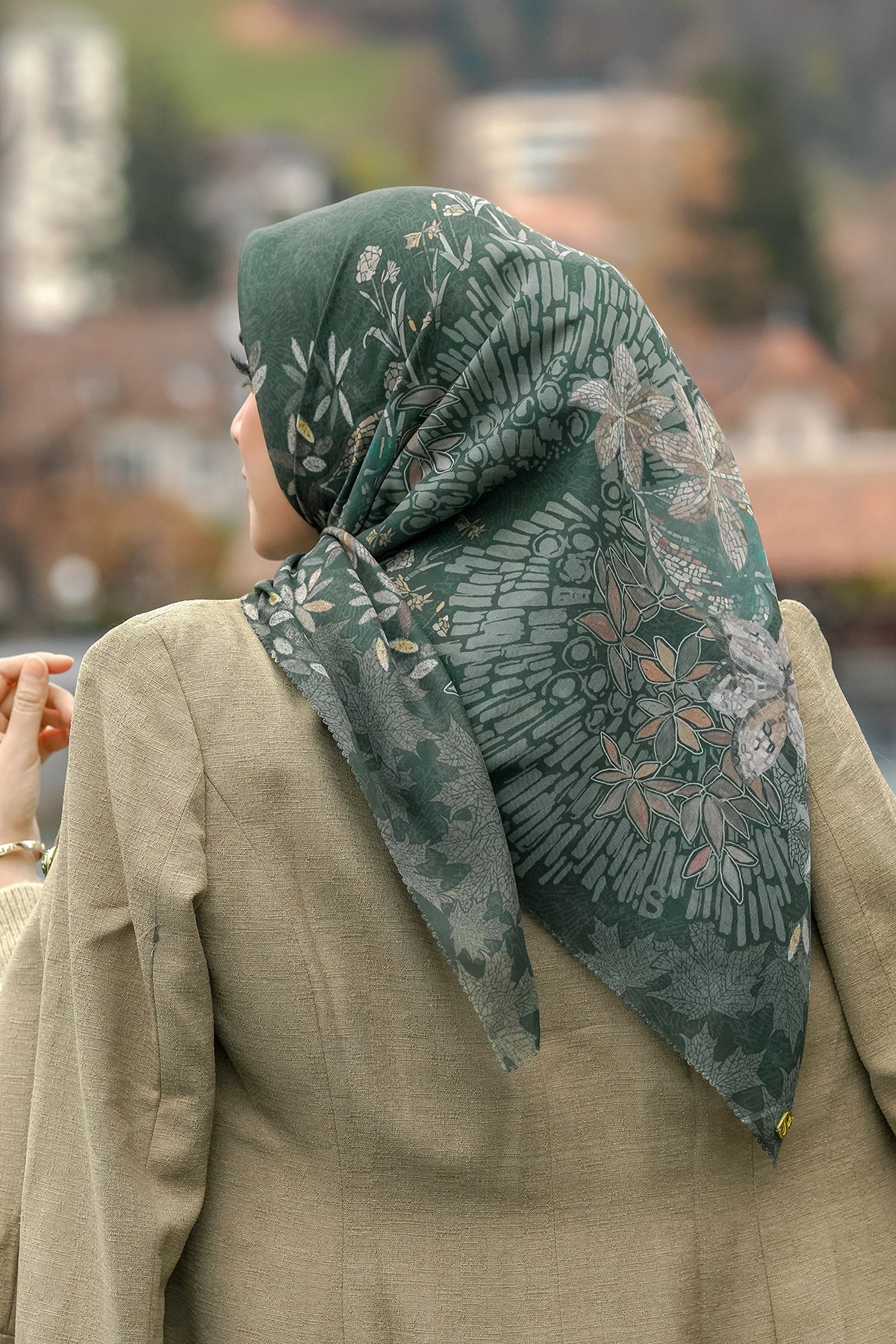 Thun Voile Kare - Ağaç