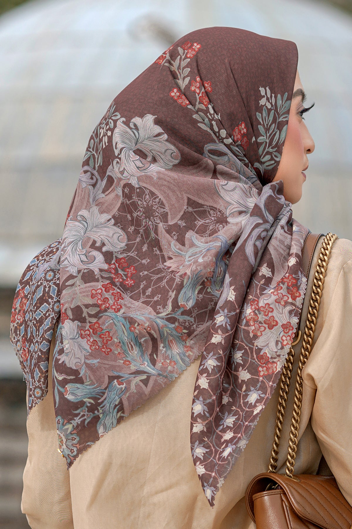 The Topkapi Voal Square - Pecan