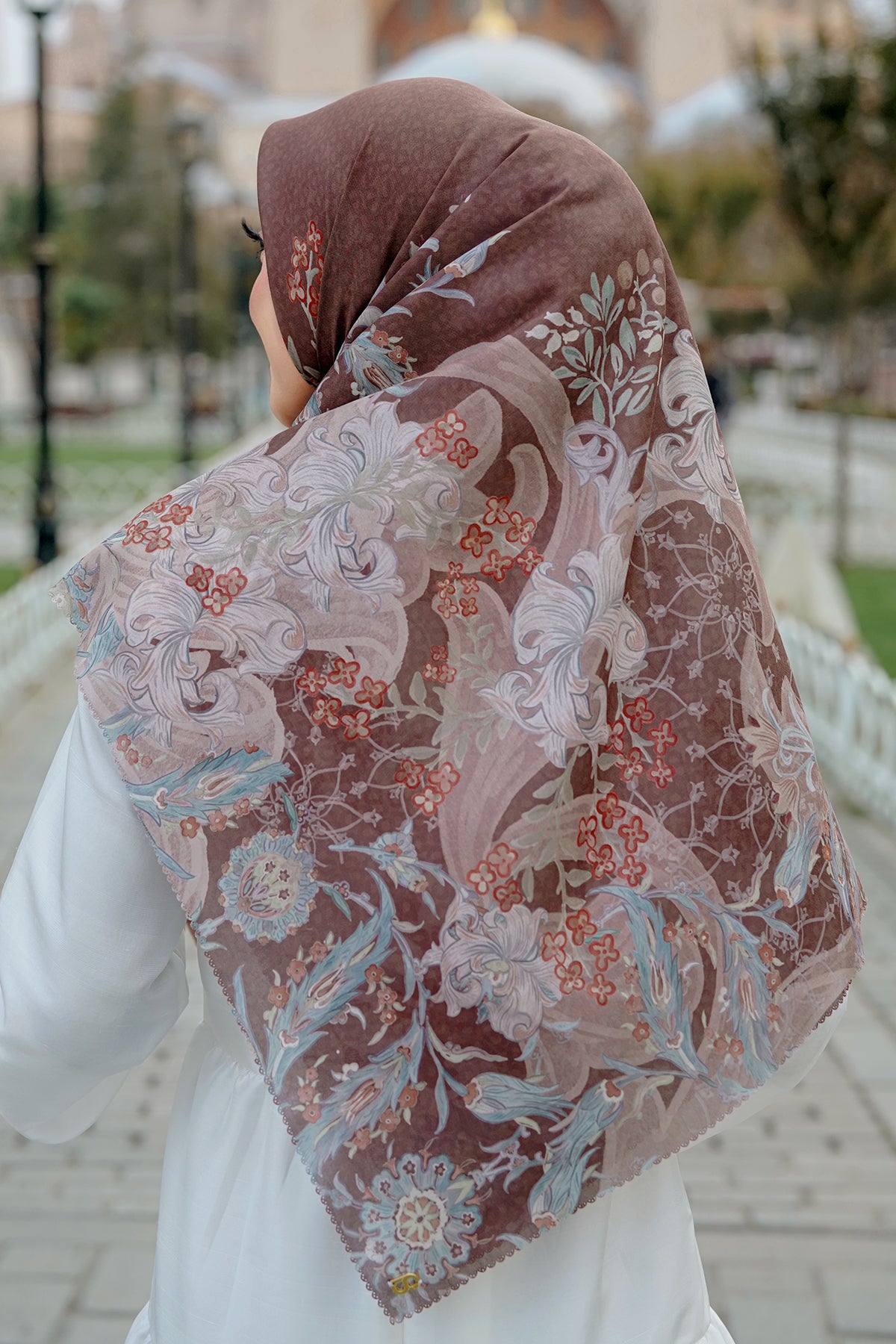 Topkapı Voal Kare XL - Ceviz