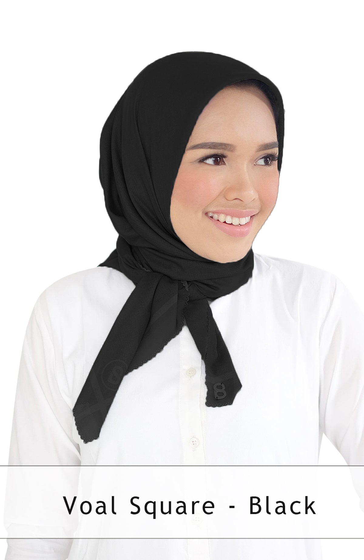 Jetblack'te Voal Kare