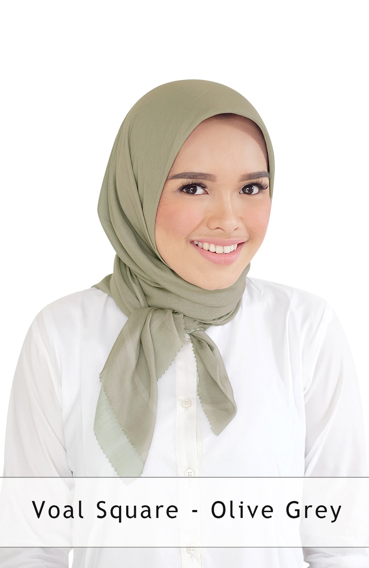 Voal Square in Olive Grey