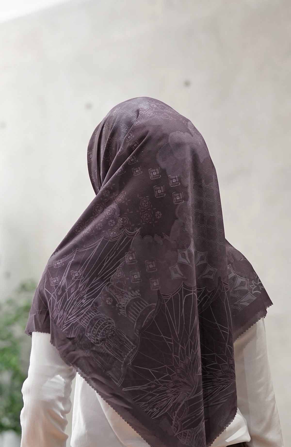 Medina Voal Kare XL - Bordo