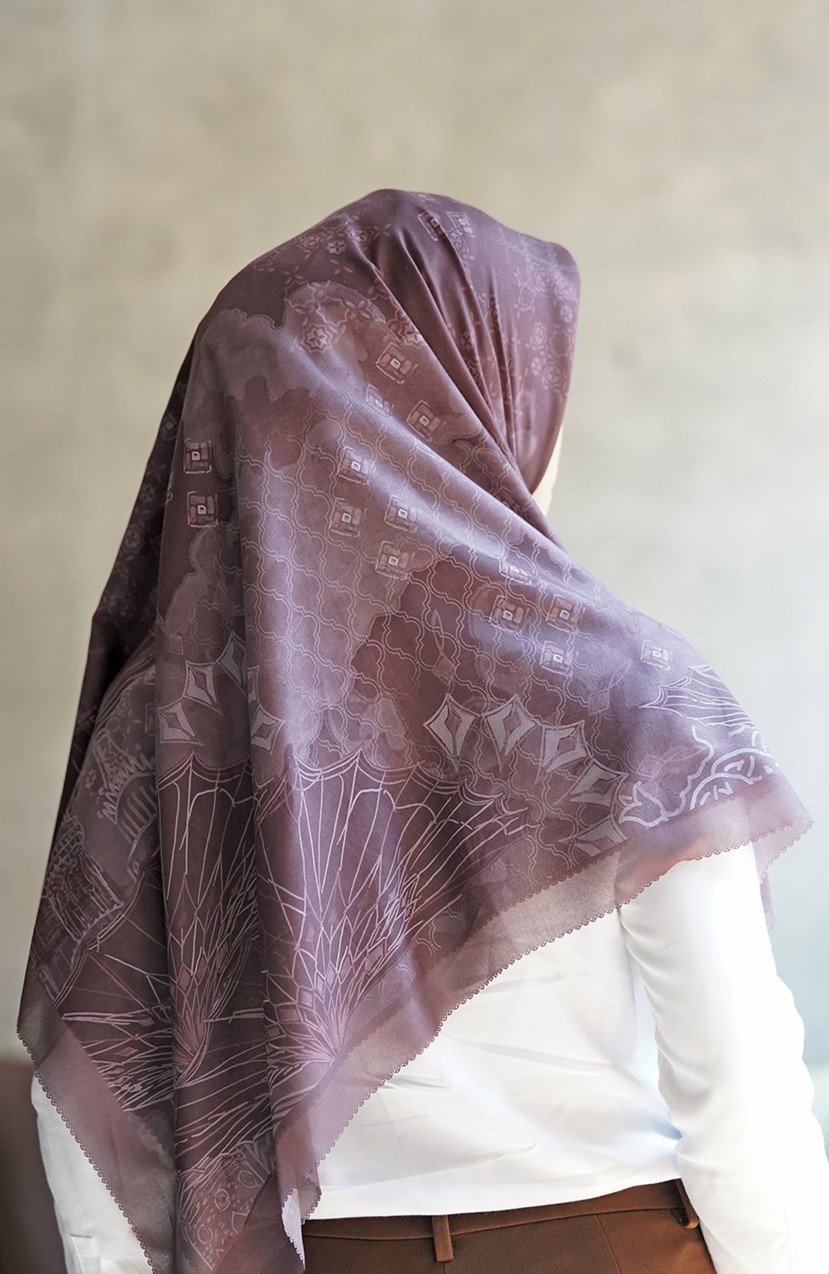 Medina Voal Kare XL - Leylak