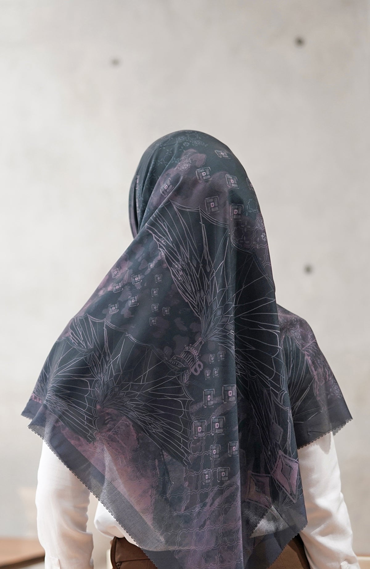 Medina Voal Kare XL - Lacivert